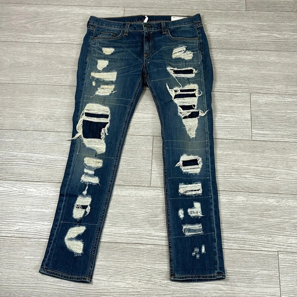 Rag & Bone Dre Distressed Jeans Size 31 in color Ada Brigade - Picture 3 of 15